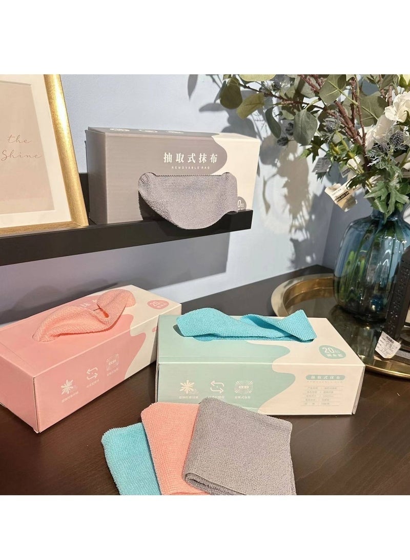 Reusable microfiber cleaning and drying wipes with dispenser box - reusable wipes - Image 4